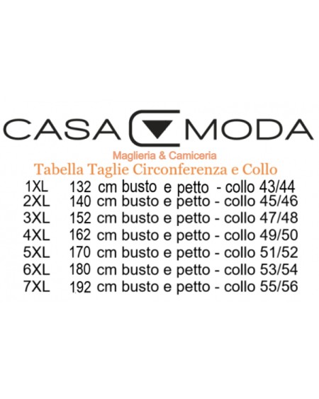 Guida alle taglie Casamoda - Prodotto Polo 423916600 di Casamoda per TaglieFORTI-Italia.it